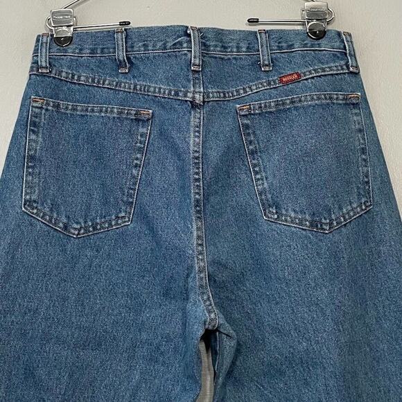 Vintage Rustler Mens Size 36X34 Blue Jeans Denim Western Cowboy Rodeo Taper - Picture 5 of 7